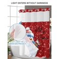 thumbnail image 4 of No Hook Christmas Snowman Shower Curtain with Snap in Liner Set, Xmas Birds Winter Snowflake Red Waterproof Fabric Bathroom Curtains with See Through Top Window, Hotel Style Modern 66 x 72 Inch, 4 of 7