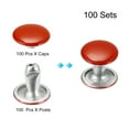 thumbnail image 3 of Unique Bargains 100 Sets Leather Rivets 8mm Double Cap Rivets 8.5mm Height Studs Red, 3 of 5