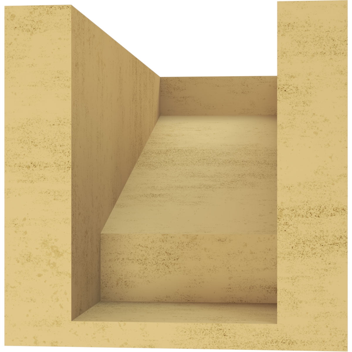 5"W x 10"D x 5"H Wide Clemmons Rough Cedar Woodgrain TimberThane Corbel, Primed Tan