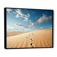 thumbnail image 2 of Designart "Footprints In Beach Photo VIII" Nautical & Beach Floater Framed Wall Decor, 2 of 7
