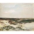 thumbnail image 2 of Charles François Daubigny 23x20 Gold Ornate Framed and Double Matted Museum Art Print Titled - The Dunes at Camiers (1871), 2 of 4