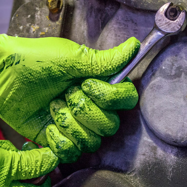 GLOVEWORKS HD 6-Mil Black Industrial Nitrile Raised Diamond Gloves (2-Pack)  — Zoomget