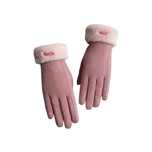 Injueey 1 par de guantes de mujer para clima frío al aire libre, calentador de manos para mujer, manopla protectora para ciclismo, decoración de ropa Suministros térmicos Rosado Injueey HA071461-04