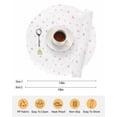 thumbnail image 6 of 15 Inch Round Placemats Set of 4, Valentine's Day Non Slip Heat Insulation PP Table Mats, Romantic Love Blank Minimalist White Washable Place Mats for Kitchen Dining Party Table Decor, 6 of 7