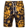 thumbnail image 5 of KOMOO Men Floral Beach Outfit Short Sleeve Button Hawaiian Shirts Shorts Tracksuit Sweatsuit, 5 of 6