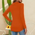 thumbnail image 6 of Mohiass Womens V Neck Polo Shirts Business Casual Long Sleeve Blouse Collared Work Top Slim Fitted 2024 Fall Basic Shirt Saffron L, 6 of 7