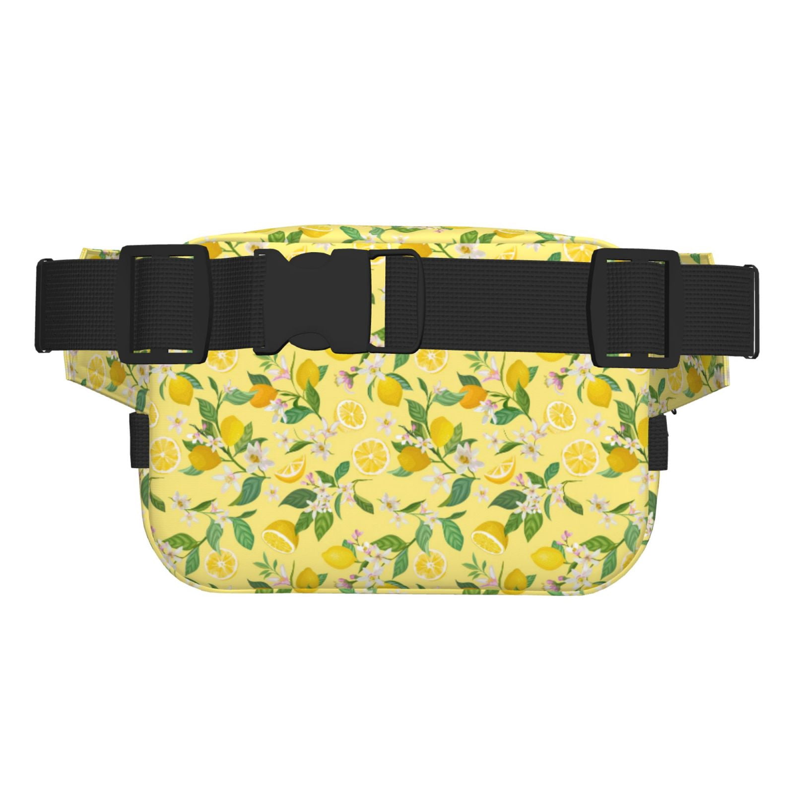 Fuzoiu Lemon (2) Print Unisex Square Double Layer Waist Bag,Crossbody Fanny Pack Travel Workout Accessory