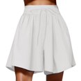 thumbnail image 2 of CAIVO Women Fashion Solid Color Casual Loose Sports Shorts Yoga Workout Simple Summer Outdoor Leisure Work Bottoms, 2 of 9