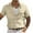 Khaki, variant on Njagoc3 Mens Multi - Color Linen Short - Sleeve Shirt, Regular Fit, Breathable Fabric, Summer Casual & Outdoor, Versatile Button - Up Top