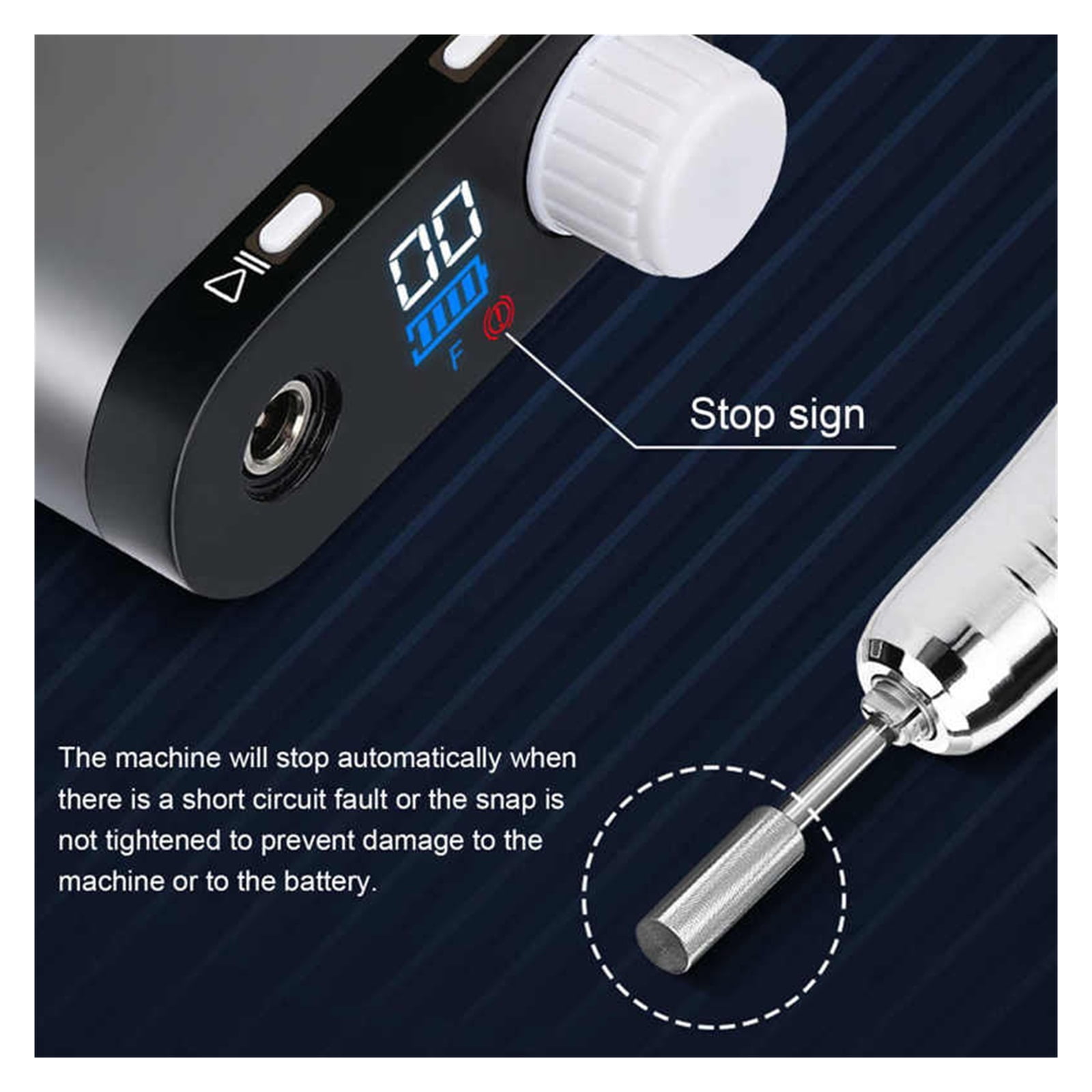 30000RPM Nail Drill Machine, Pro Manicure Machine, Rechargeable Electric Nail File For Salon Use, Nail Art Equipment ,Low Noise