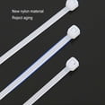 thumbnail image 2 of Transemion 100Pcs Self-locking White 2.5mm Width Cable Tie Wire Buckle Set Adjustable Accessory Fastening Binding Zip Home White/L, 2 of 6