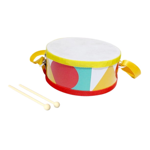 Juguete Montessori para practicar con bloques de percusión de mazo, juego de tambor de mano para fiesta Amarillo