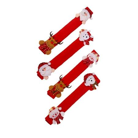 

dtydtpe kitchen towels christmas refrigerator door handle cover kitchen appliances glove protector
