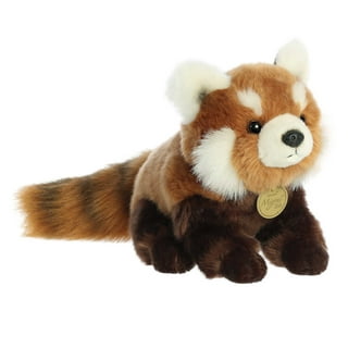 Aurora Mini Brown Rolly Pet 5 Aki Red Panda Round Stuffed Animal
