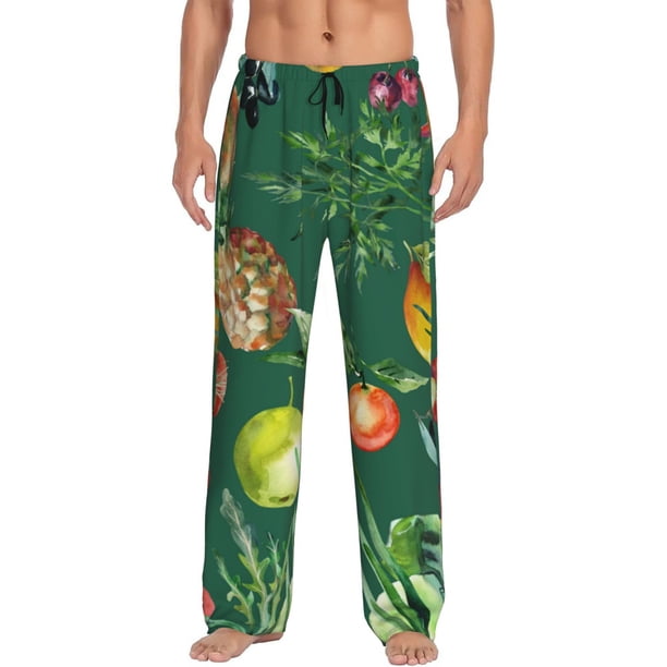 Balery Vegan Pantalones de pijama para hombre, pijama ultraligero, pantalón de descanso-Medium
