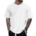 thumbnail image 2 of Krdevn Men's Casual Soft and Comfortable Cotton T Shirt with Round Neck and Short Sleeves,M, 2 of 4