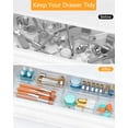 thumbnail image 3 of Asnews 25 Pcs Clear Plastic Drawer Organizer Set, 4 Sizes Desk Drawer Divider Organizers and Storage Bins for Makeup, Jewelry, Bedroom, Bathroom, Office, 3 of 8
