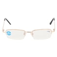 thumbnail image 3 of Gafas de lectura de medio marco con bloqueo de luz azul, gafas presbicia, gafas para hombres y mujeres (+100 oro), 3 of 8