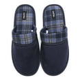 thumbnail image 3 of Mens Plaid Slippers Slip On Fleece Lined Indoor Micro Suede Shoes Black M, 3 of 3
