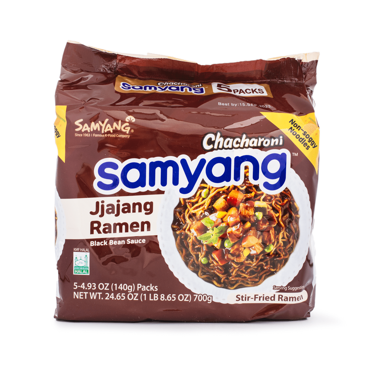 [Pack of 10] Samyang Chacharoni Jjajang Ramen with Black Bean Sauce, 4.