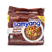 [Pack of 10] Samyang Chacharoni Jjajang Ramen with Black Bean Sauce, 4.93 ounce (140g) KMF Halal Certified