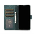 thumbnail image 6 of Feishell for iPhone XS Max Wallet Case with Wrist Strap, [Butterflies & Orchid Embossed] Premium PU Leather Magnetic Clasp Case Cover with Card Slots Kickstand Flip Phone Case for Women Men,Green, 6 of 7