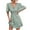 Green Womens Summer Dress, variant on USSUMA Summer Dresses for Women Trendy High Waist Smocked Ruffle Swing Mini Short Sleeve Womens Sun Dresses Plus Floral Print Flowy V Neck Sundress Beach Party Vacation Casual Dress