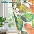 thumbnail image 4 of Yayeee Window Curtains Light Filtering 63"x42" Grommet Panel Pair Home Living Room Decor, Beige Leaves, 4 of 7