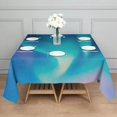 thumbnail image 3 of Square Tablecloth, Waterproof Polyester Table Cover, Wrinkle Resistant & Washable Fabric for Dining, Kitchen, Picnic, 52x52in(132x132cm), Mystical Liquid Galaxy Design, 3 of 6
