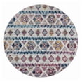 thumbnail image 2 of Luxee Designs Alexandria Collection – 7×7 ft – Round Boho Geometric Area Rug – Bordered, High-Traffic, Pet-Friendly, Stain Resistance – Gray, Ivory Multi, 2 of 6
