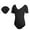 Black B, variant on Toddler Kids Girls Gymnastics Leotard for 5-16 Years Long-Sleeved Cotton Biketards Closed Dance Outfit for Girls Summer Practice Clothes