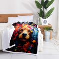 thumbnail image 3 of Blankets ,Colorful Poodle 3D Printed Blanket,Over Bed Warm Soft Plush Blanket, 3 of 4