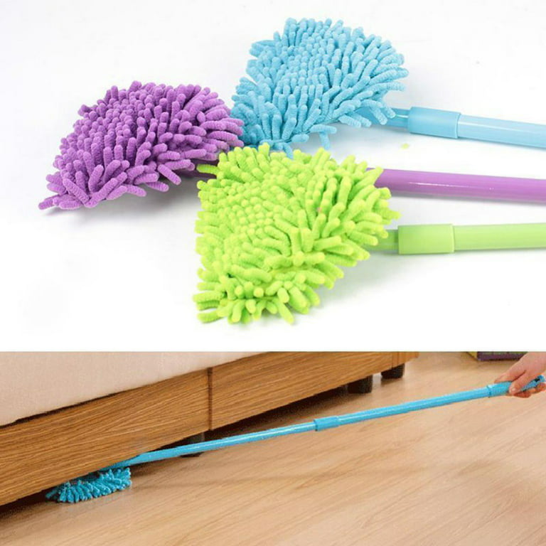 Wall and Baseboard Cleaning Mop Tool, Long Handle 360 Degree Rotating  Microfiber Triangle Baseboard Cleaner Tool Duster for Cleaning Windows,  Floors
