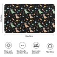 thumbnail image 3 of Dinosaur and Planet Black Pattern Non Slip Microfiber Bathroom Rugs, Soft Rubber Backing Bath Mats for Bathroom Floor Tub and Shower,17"x30", 3 of 5