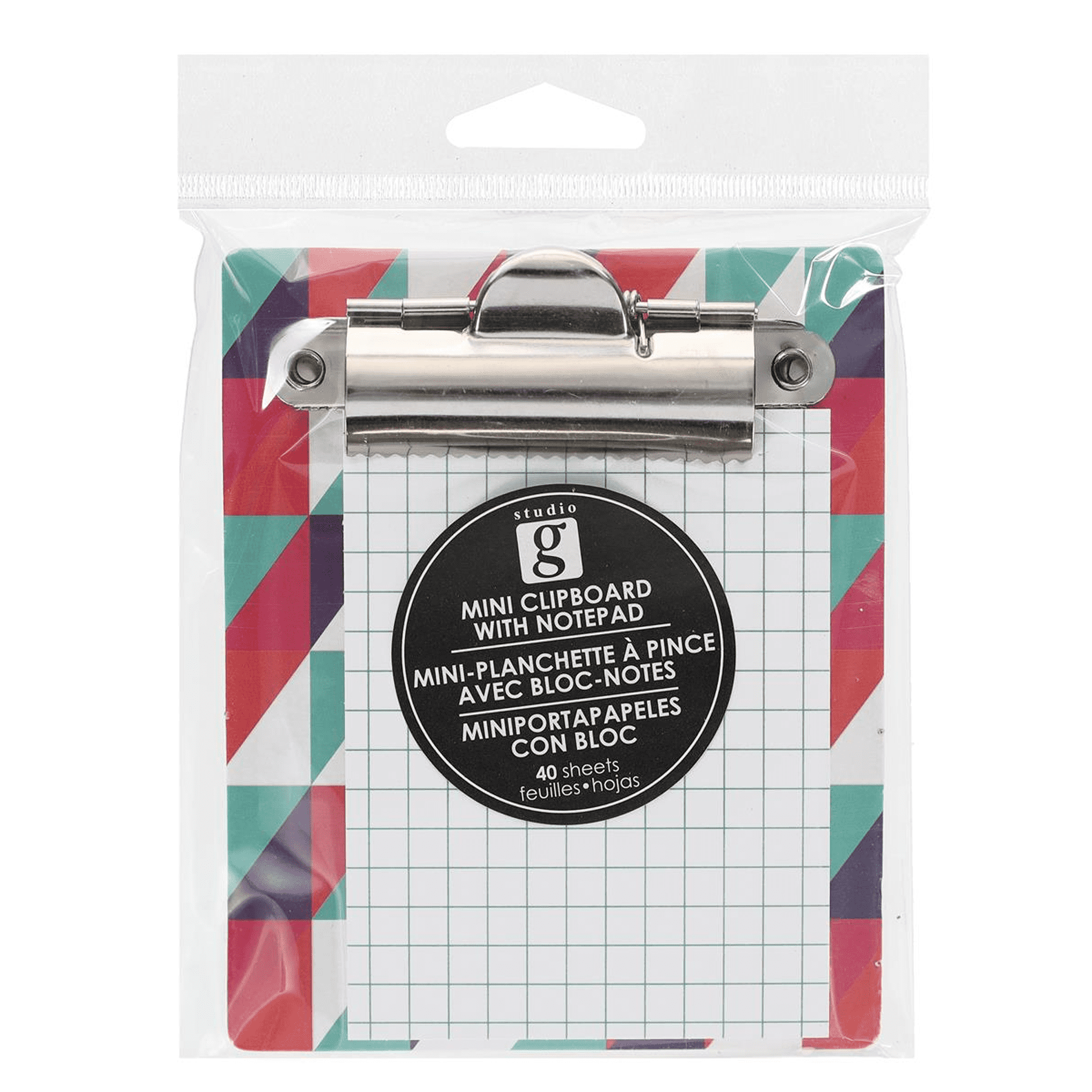 Hampton Art Studio G Mini Clipboards with 40 sheet notepad, 21 assorted