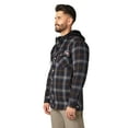 thumbnail image 4 of Dickies Men's Water Repellent Flannel Hooded Shirt Jacket | Quilted Lined Work Jacket with Fleece Hood & Hand Warmer Pockets, 4 of 4