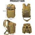 thumbnail image 3 of WOLT | 50L Camping Backpack--Large Multifunction Outdoor Molle Bag Backpacks Khaki, 3 of 7