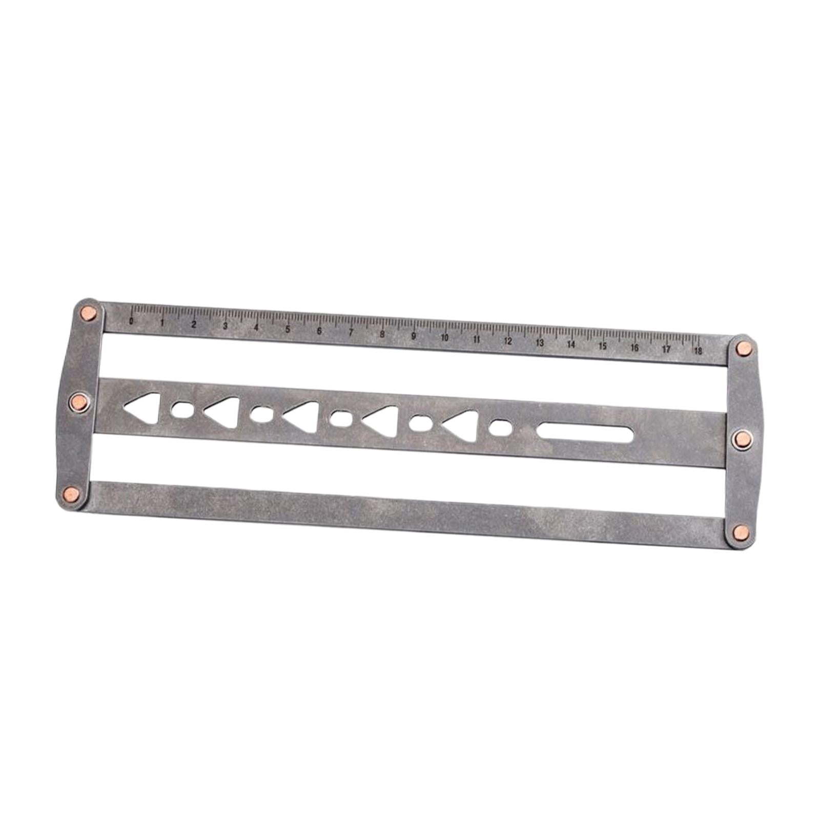 Leather Belt Auxiliary Positioning Punch Ruler Leathercraft Tool Metal Lightweight Durable Handmade Belt End Tool Cutting Punch Hole Tool A