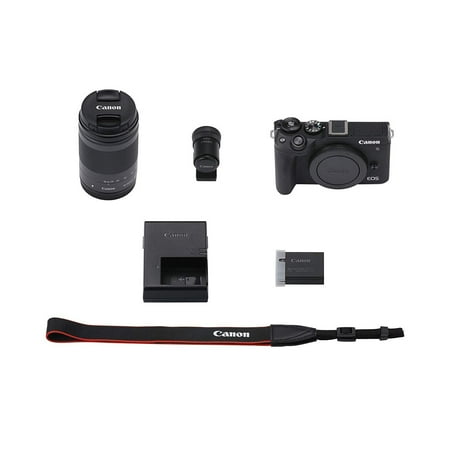 Canon - EOS M6 Mark II Mirrorless Camera with EF-M 18-150mm Lens and EVF-DC2 Viewfinder - Black