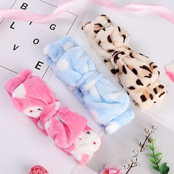 8 Pack Spa Headband, Coral Fleece Makeup Headband Cosmetic  display picture 3
