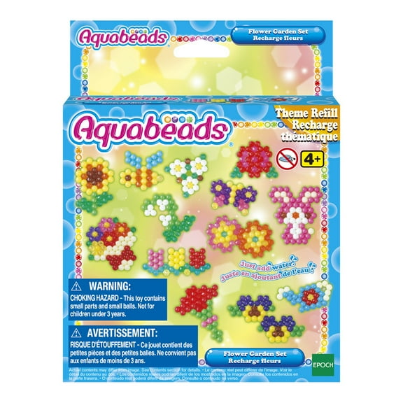 Aquabeads Flower Garden Set, Arts & Crafts Theme Bead Refill with Over 600 Beads and Templates