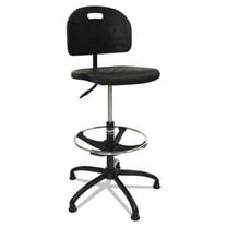 ShopSol Workbench Shop Chair, Supports Up to 250 lb, 22" to 32" Seat Height, Black