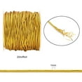 thumbnail image 3 of 1 roll Polyester & Rubber Elastic Cord Round golden 1mm 21.87 Yards(20m)/Roll, 3 of 8