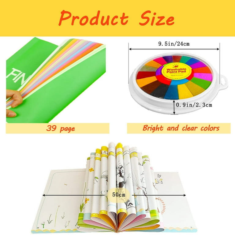 Gtlzlz Finger Ink Pads for Kids, 20 Colors Ink Stamp Pads, Washable Craft Stamp  Pad DIY Color for Rubber Stamps, Paper