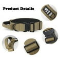 thumbnail image 4 of KBOOK Tactical Dog Collar for Medium Large Dogs Heavy Duty Metal Buckle Adjustable Training Dog Collar with Handle (Army Green,M), 4 of 7