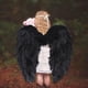 thumbnail image 5 of Alas de plumas de hada ángel para niños, disfraz de alas de ángel, accesorios de decoración para fiesta de Navidad Negro, 5 of 8