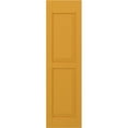 thumbnail image 5 of Ekena Millwork 18"W x 67"H Americraft Two Equal Raised Panel Exterior Real Wood Shutters (Per Pair), Turmeric, 5 of 10