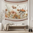 thumbnail image 5 of Vintage Mushroom Large Tapestry for Bedroom Wall Hanging Tapestry,Spring Floral Retro Art Pastoral Botanical Ceiling Backdrop Tapestries Poster Blanket Wall Decor for Living Room 100" x 59", 5 of 8