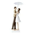 thumbnail image 2 of Valentine Couple Under Umbrella Resin Figurine with Warm LED Light, Romantic Wedding Centerpiece or Mantel Decoration, Heartfelt Anniversary and Valentine’s Day Gift for Her or Him, 2 of 6