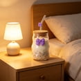 thumbnail image 6 of Clear Glass Tumbler with Bamboo Lid & Straw, 450ml/15oz Cute Bow Decor Drinking Cup, Reusable Glass Water Bottle for Beverages, Coffee & Juices, 6 of 6